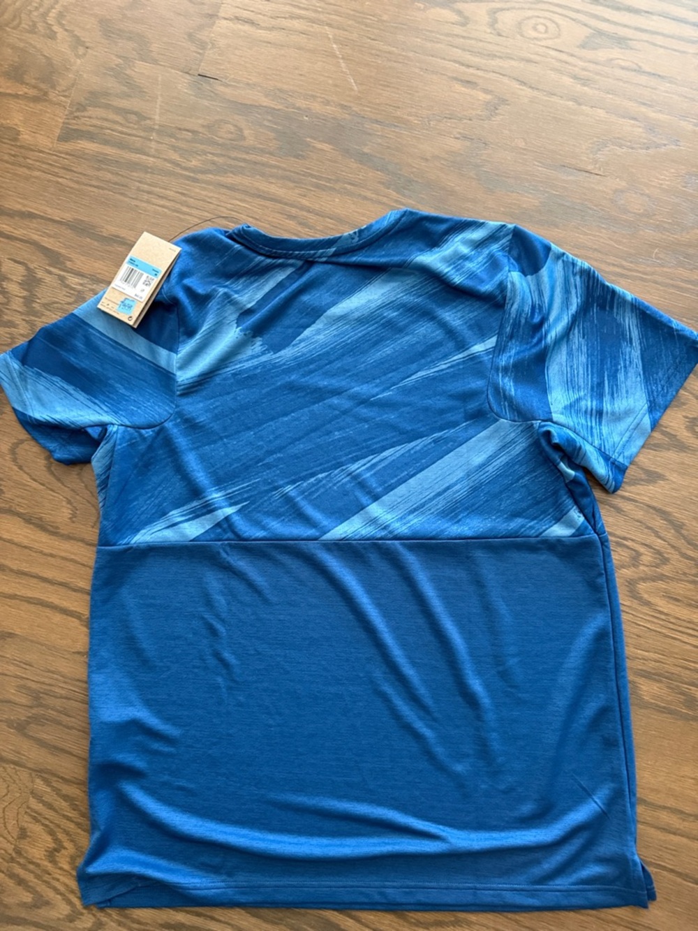 Nike Blue Performance Training Tee with Neon Swoosh